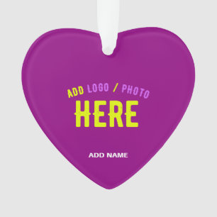 STYLISH MODERN CUSTOMIZABLE PURPLE VERIFIED BRAND ORNAMENT