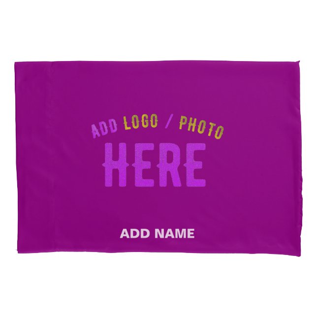 STYLISH MODERN CUSTOMIZABLE PURPLE VERIFIED BRAND PILLOWCASE (Front)