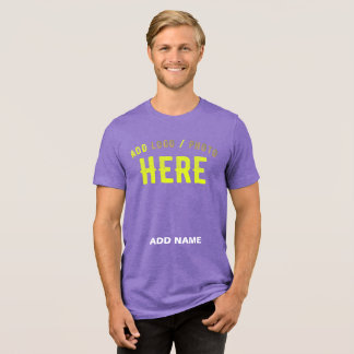 STYLISH MODERN CUSTOMIZABLE PURPLE VERIFIED BRAND Tri-Blend SHIRT