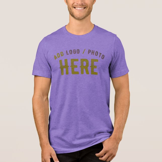 STYLISH MODERN CUSTOMIZABLE PURPLE VERIFIED BRAND Tri-Blend SHIRT (Front)