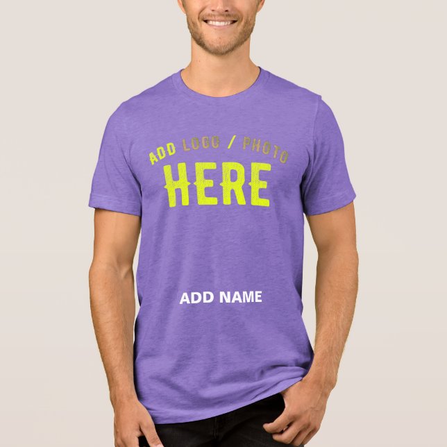 STYLISH MODERN CUSTOMIZABLE PURPLE VERIFIED BRAND Tri-Blend SHIRT (Front)