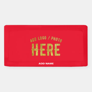 STYLISH MODERN CUSTOMIZABLE RED VERIFIED BRANDED BANNER