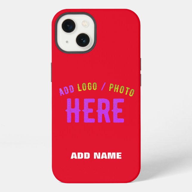 STYLISH MODERN CUSTOMIZABLE RED VERIFIED BRANDED iPhone CASE (Back)