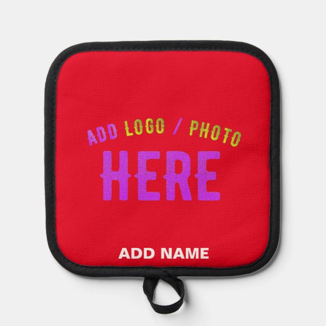 STYLISH MODERN CUSTOMIZABLE RED VERIFIED BRANDED POT HOLDER (Front)