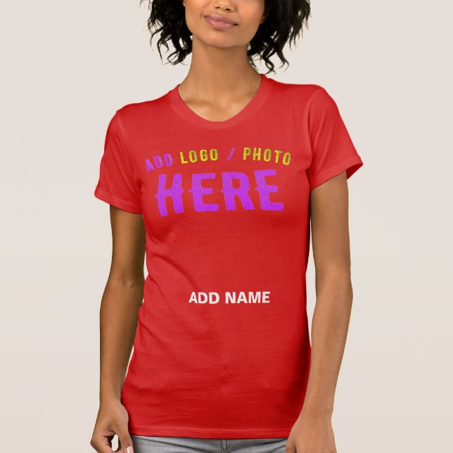 STYLISH MODERN CUSTOMIZABLE RED VERIFIED BRANDED T-Shirt (Front)