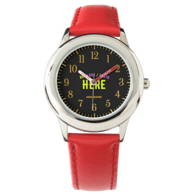 STYLISH MODERN CUSTOMIZABLE RED VERIFIED BRANDED WATCH (Front)