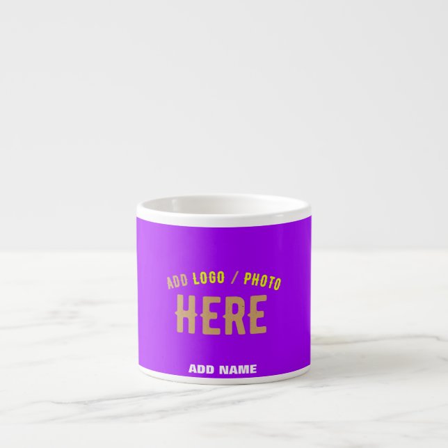 STYLISH MODERN CUSTOMIZABLE VIOLET VERIFIED BRAND ESPRESSO CUP (Front)