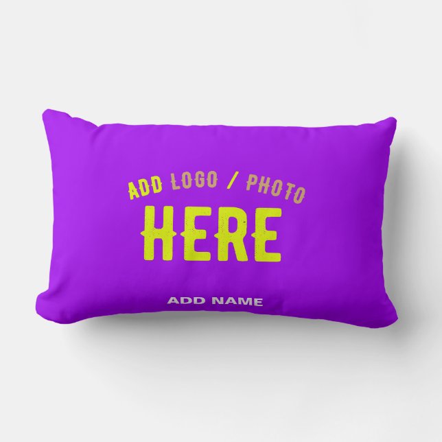 STYLISH MODERN CUSTOMIZABLE VIOLET VERIFIED BRAND LUMBAR CUSHION (Front)