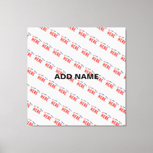 STYLISH MODERN CUSTOMIZABLE WHITE VERIFIED BRAND CANVAS PRINT