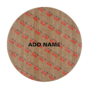 STYLISH MODERN CUSTOMIZABLE WHITE VERIFIED BRAND CUTTING BOARD