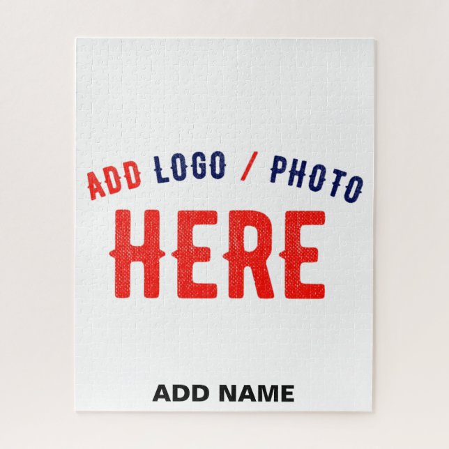 STYLISH MODERN CUSTOMIZABLE WHITE VERIFIED BRAND JIGSAW PUZZLE (Vertical)