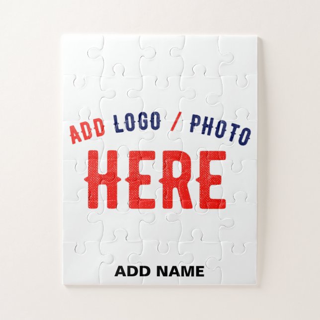 STYLISH MODERN CUSTOMIZABLE WHITE VERIFIED BRAND JIGSAW PUZZLE (Vertical)