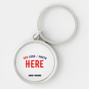 STYLISH MODERN CUSTOMIZABLE WHITE VERIFIED BRAND KEY RING