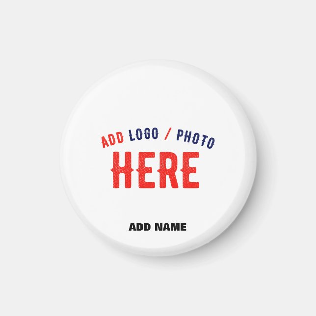 STYLISH MODERN CUSTOMIZABLE WHITE VERIFIED BRAND MAGNET (Front)
