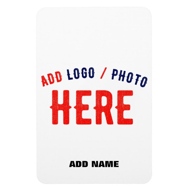 STYLISH MODERN CUSTOMIZABLE WHITE VERIFIED BRAND MAGNET (Vertical)