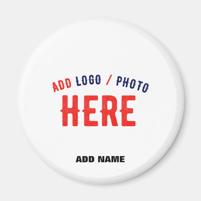 STYLISH MODERN CUSTOMIZABLE WHITE VERIFIED BRAND MAGNET (Front)