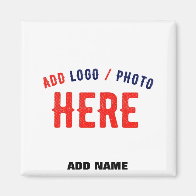 STYLISH MODERN CUSTOMIZABLE WHITE VERIFIED BRAND MAGNET (Front)