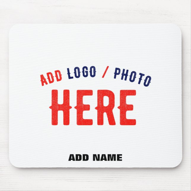 STYLISH MODERN CUSTOMIZABLE WHITE VERIFIED BRAND MOUSE PAD (Front)