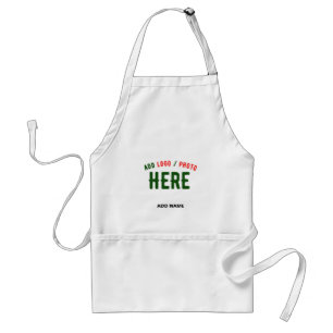 STYLISH MODERN CUSTOMIZABLE WHITE VERIFIED BRAND STANDARD APRON