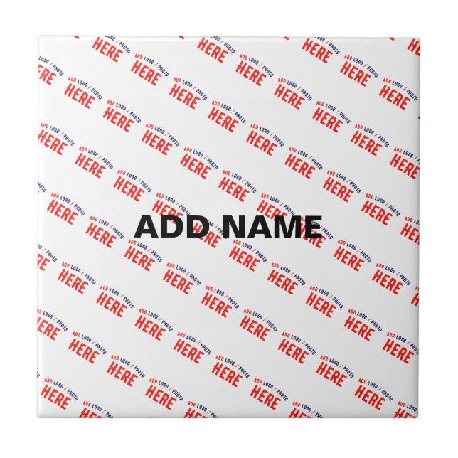 STYLISH MODERN CUSTOMIZABLE WHITE VERIFIED BRAND TILE (Front)