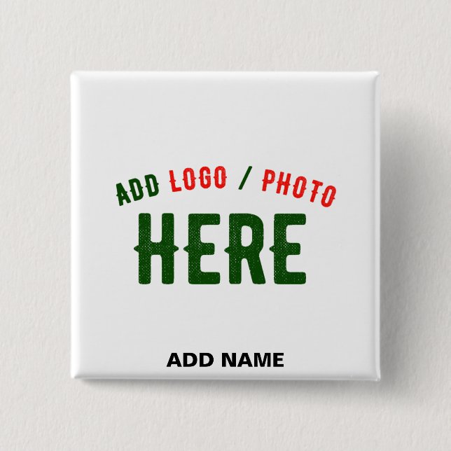STYLISH MODERN CUSTOMIZABLE WHITE VERIFIED BRANDED 15 CM SQUARE BADGE (Front)