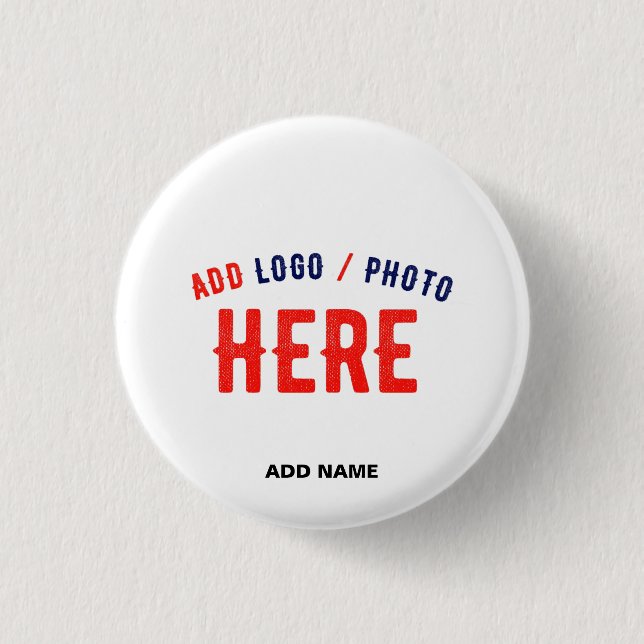 STYLISH MODERN CUSTOMIZABLE WHITE VERIFIED BRANDED 3 CM ROUND BADGE (Front)