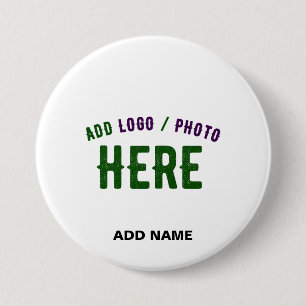 STYLISH MODERN CUSTOMIZABLE WHITE VERIFIED BRANDED 7.5 CM ROUND BADGE