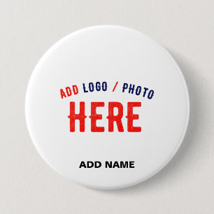 STYLISH MODERN CUSTOMIZABLE WHITE VERIFIED BRANDED 7.5 CM ROUND BADGE