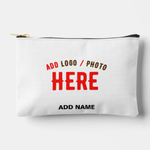 STYLISH MODERN CUSTOMIZABLE WHITE VERIFIED BRANDED ACCESSORY POUCH