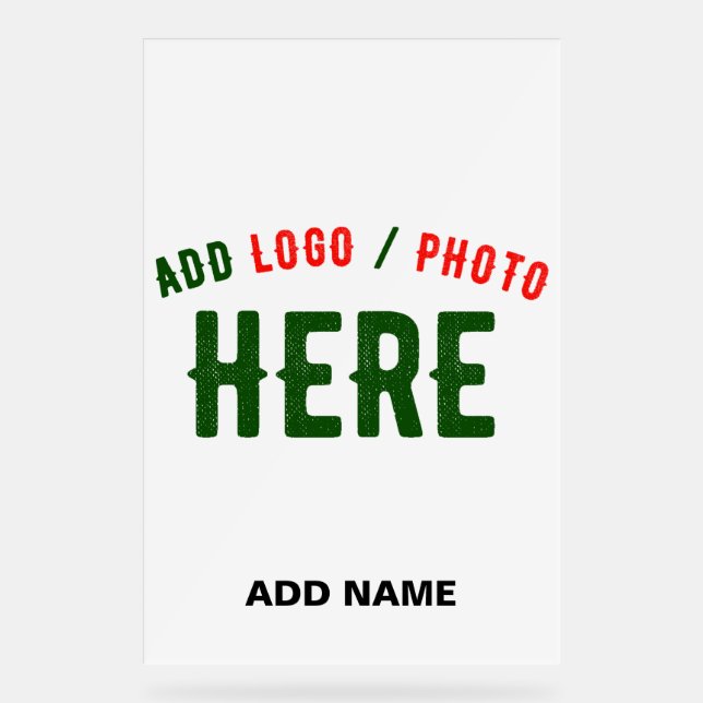 STYLISH MODERN CUSTOMIZABLE WHITE VERIFIED BRANDED ACRYLIC SIGN (Front)