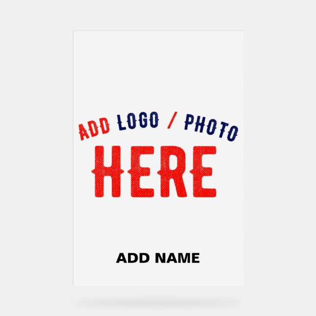 STYLISH MODERN CUSTOMIZABLE WHITE VERIFIED BRANDED ACRYLIC SIGN (Front)