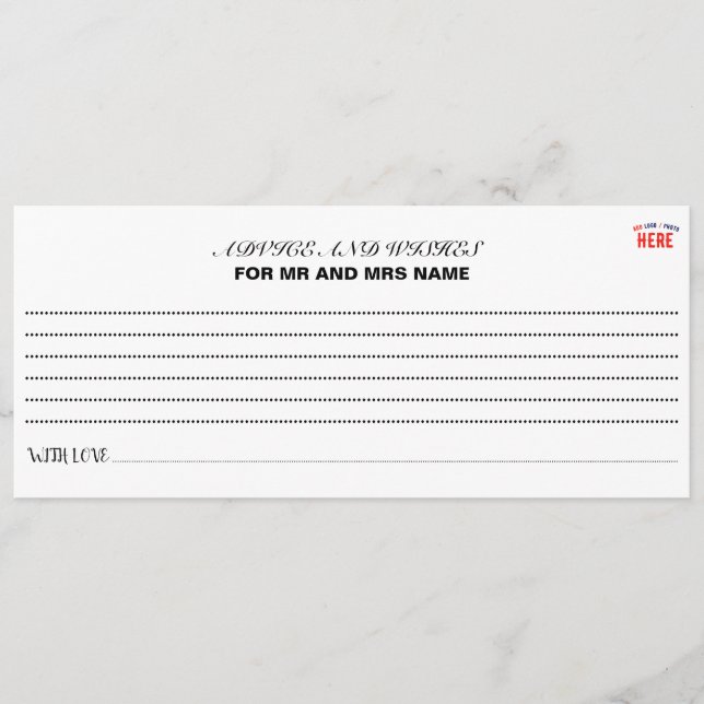 STYLISH MODERN CUSTOMIZABLE WHITE VERIFIED BRANDED ADVICE CARD (Front)