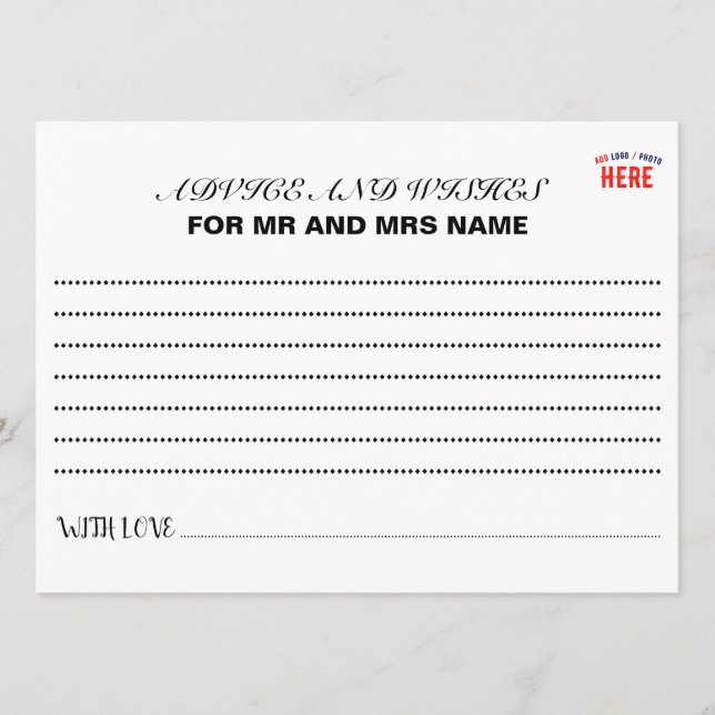 STYLISH MODERN CUSTOMIZABLE WHITE VERIFIED BRANDED ADVICE CARD (Front)