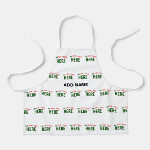 STYLISH MODERN CUSTOMIZABLE WHITE VERIFIED BRANDED APRON