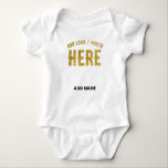 STYLISH MODERN CUSTOMIZABLE WHITE VERIFIED BRANDED BABY BODYSUIT<br><div class="desc">THIS IS A DESIGN FITTING FOR EVERYONE.YOU CAN CHANGE, RESIZE OR ADD LOGO, PHOTO, TEXT AND COLOURS THE WAY YOU LIKE.THANK YOU.</div>