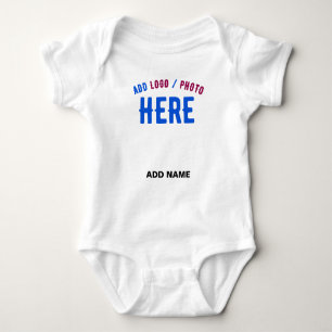 STYLISH MODERN CUSTOMIZABLE WHITE VERIFIED BRANDED BABY BODYSUIT