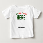 STYLISH MODERN CUSTOMIZABLE WHITE VERIFIED BRANDED BABY T-Shirt<br><div class="desc">THIS IS A DESIGN FITTING FOR EVERYONE.YOU CAN CHANGE, RESIZE OR ADD LOGO, PHOTO, TEXT AND COLOURS THE WAY YOU LIKE.THANK YOU.</div>