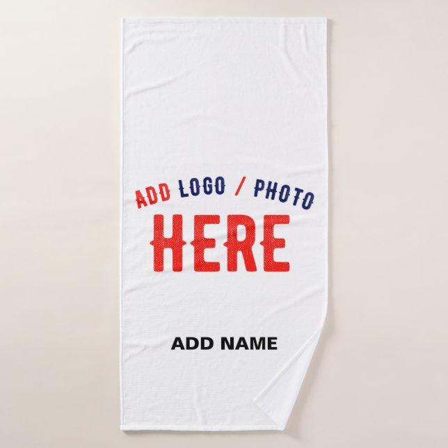STYLISH MODERN CUSTOMIZABLE WHITE VERIFIED BRANDED BATH TOWEL (Bath Towel)