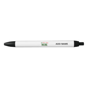 STYLISH MODERN CUSTOMIZABLE WHITE VERIFIED BRANDED BLACK INK PEN