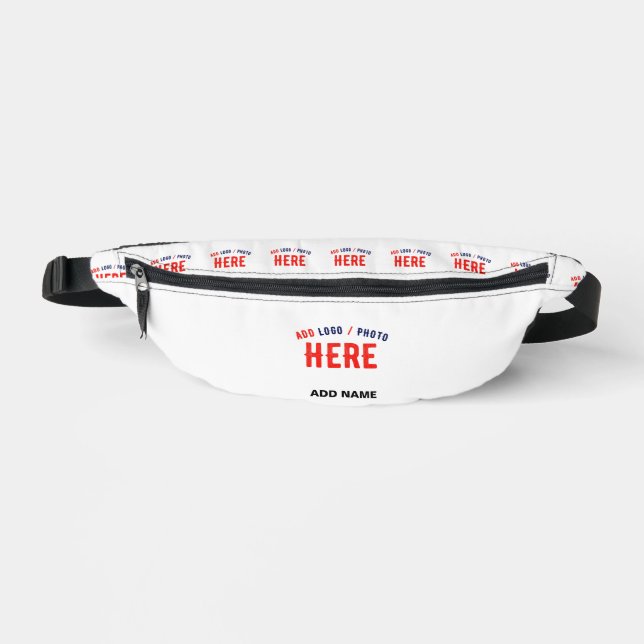 STYLISH MODERN CUSTOMIZABLE WHITE VERIFIED BRANDED BUM BAGS (Front)