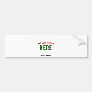 STYLISH MODERN CUSTOMIZABLE WHITE VERIFIED BRANDED BUMPER STICKER