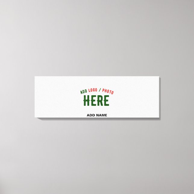 STYLISH MODERN CUSTOMIZABLE WHITE VERIFIED BRANDED CANVAS PRINT (Front)