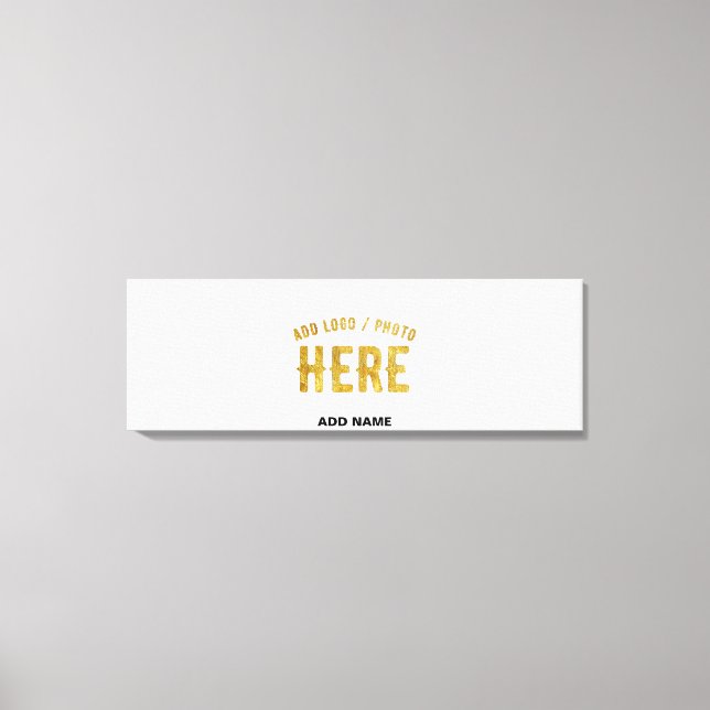 STYLISH MODERN CUSTOMIZABLE WHITE VERIFIED BRANDED CANVAS PRINT (Front)