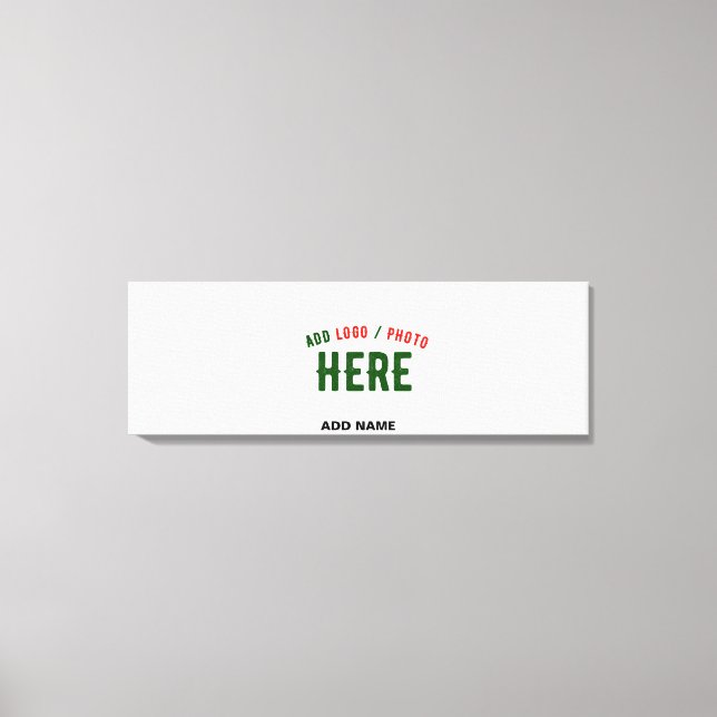 STYLISH MODERN CUSTOMIZABLE WHITE VERIFIED BRANDED CANVAS PRINT (Front)