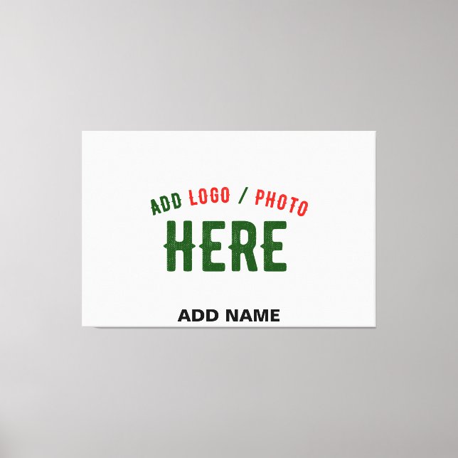 STYLISH MODERN CUSTOMIZABLE WHITE VERIFIED BRANDED CANVAS PRINT (Front)