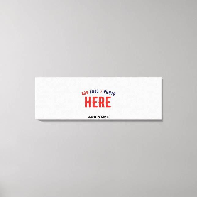 STYLISH MODERN CUSTOMIZABLE WHITE VERIFIED BRANDED CANVAS PRINT (Front)