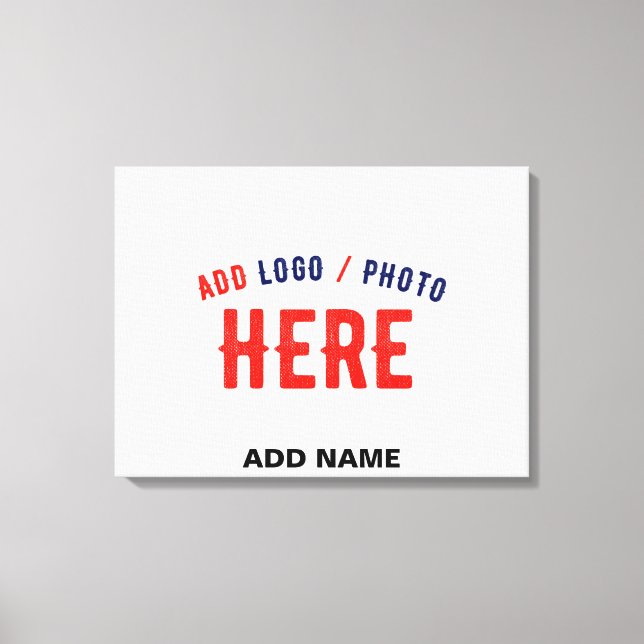 STYLISH MODERN CUSTOMIZABLE WHITE VERIFIED BRANDED CANVAS PRINT (Front)