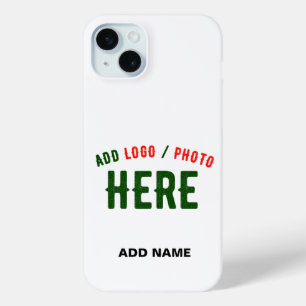 STYLISH MODERN CUSTOMIZABLE WHITE VERIFIED BRANDED iPhone 15 MINI CASE