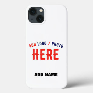 STYLISH MODERN CUSTOMIZABLE WHITE VERIFIED BRANDED iPhone 13 CASE