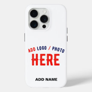 STYLISH MODERN CUSTOMIZABLE WHITE VERIFIED BRANDED iPhone 15 PRO CASE